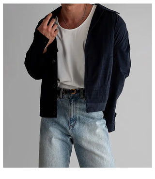 white pleated jacket