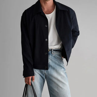 white pleated jacket