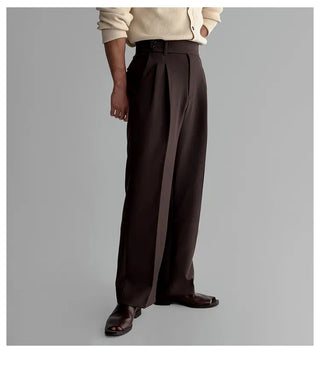 black pleated pants