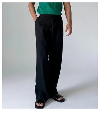 black straight pants