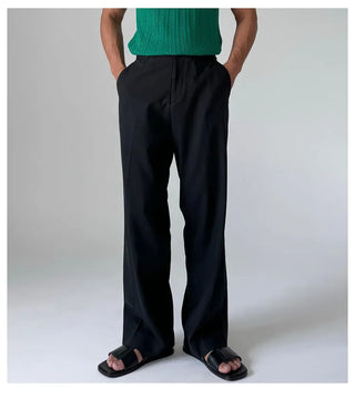 black straight pants