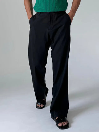 black straight pants
