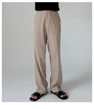 black straight pants