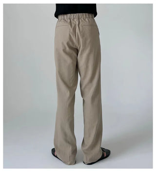 black straight pants