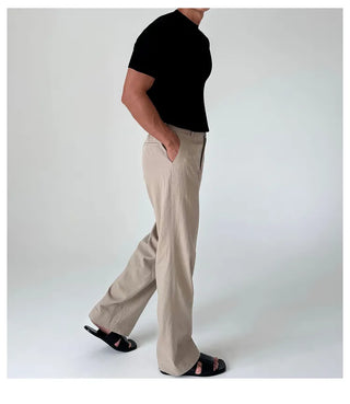 black straight pants