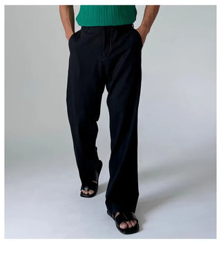 black straight pants