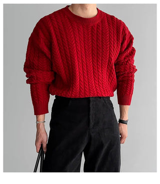 wine red sweater