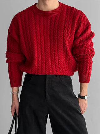 wine red sweater