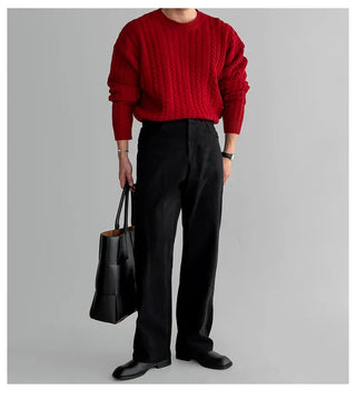 wine red sweater