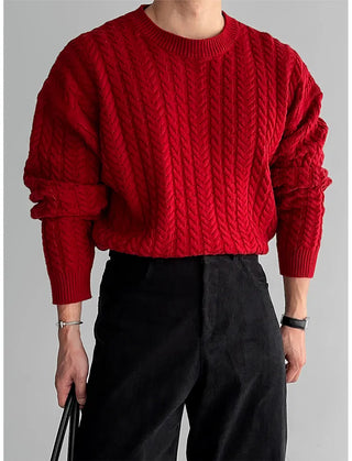 wine red sweater
