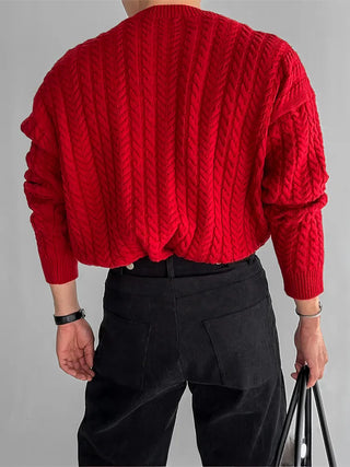 wine red sweater