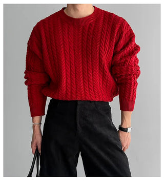 wine red sweater