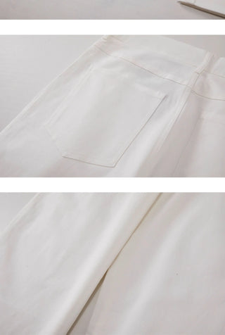 white wide pants