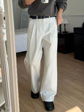 white wide pants