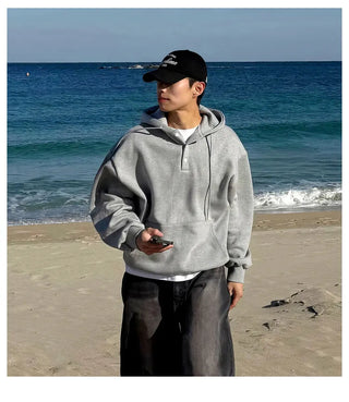 black hooded sweater