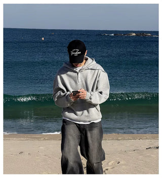 black hooded sweater
