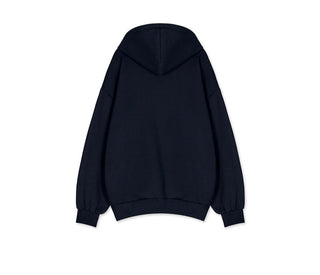 black hooded sweater