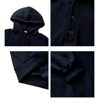 black hooded sweater