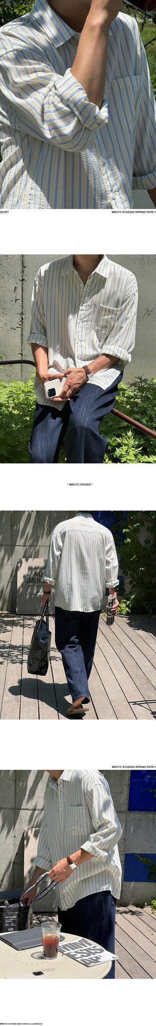 stripe long shirt