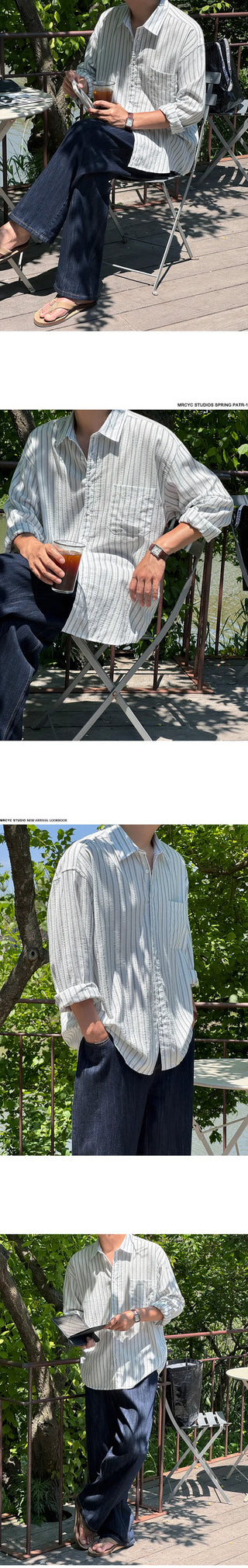 stripe long shirt