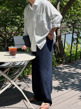 stripe long shirt