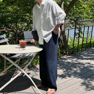 stripe long shirt
