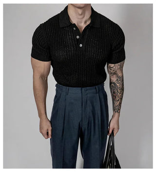mesh polo shirt