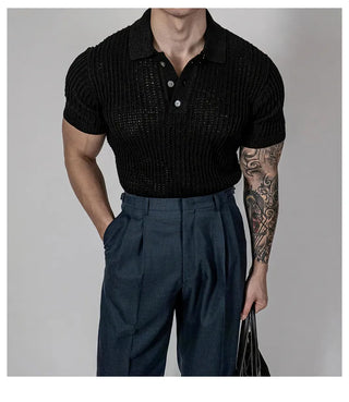mesh polo shirt