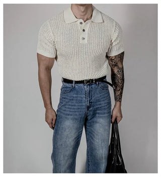mesh polo shirt