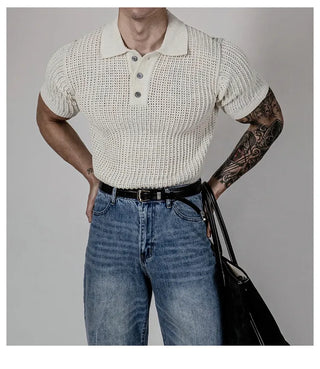 mesh polo shirt