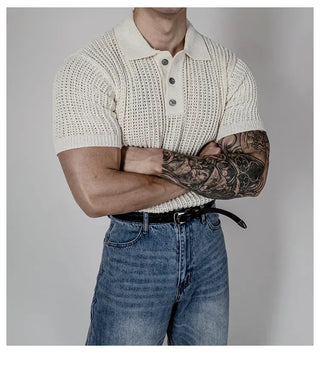 mesh polo shirt