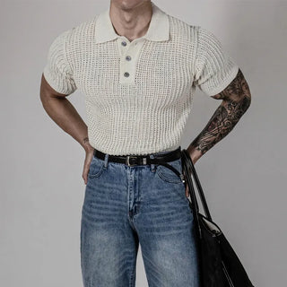 mesh polo shirt