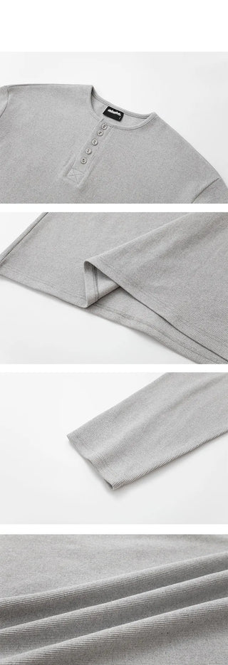 waffle henley tee