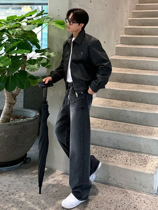 short leather jacket