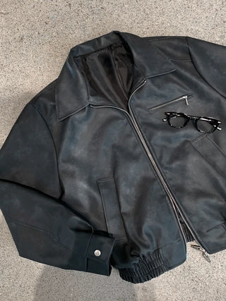 short leather jacket