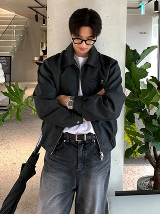 short leather jacket