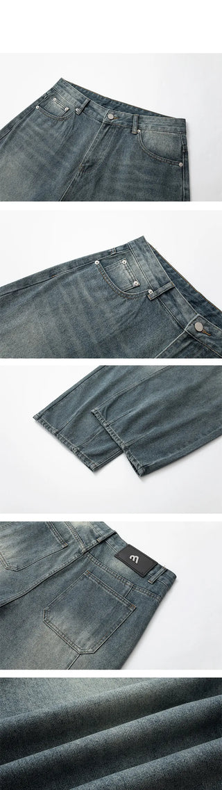 washed wide jeans