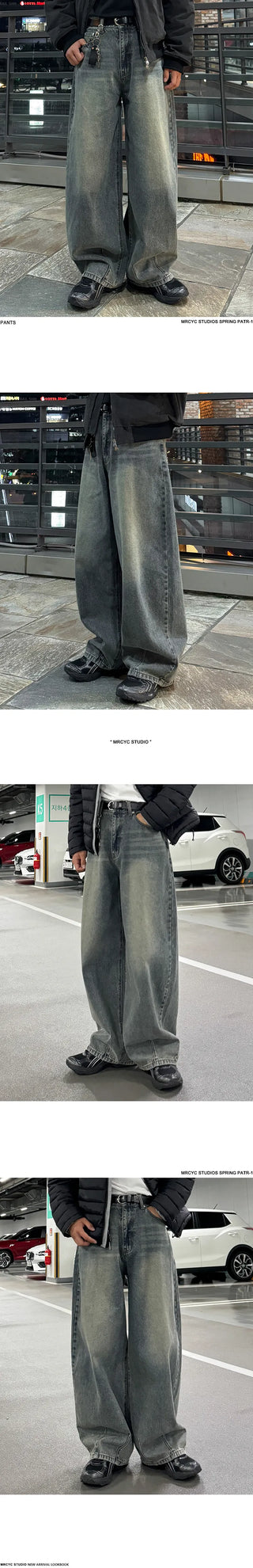 washed wide jeans
