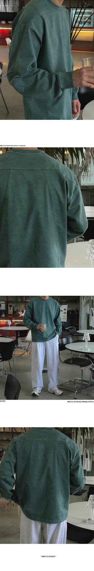 washed round sweater