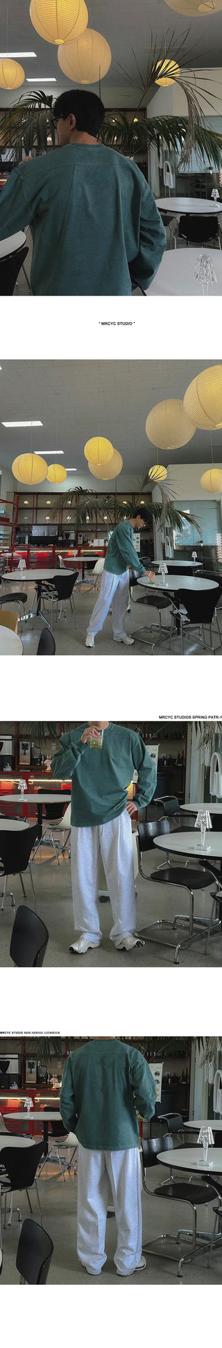 washed round sweater