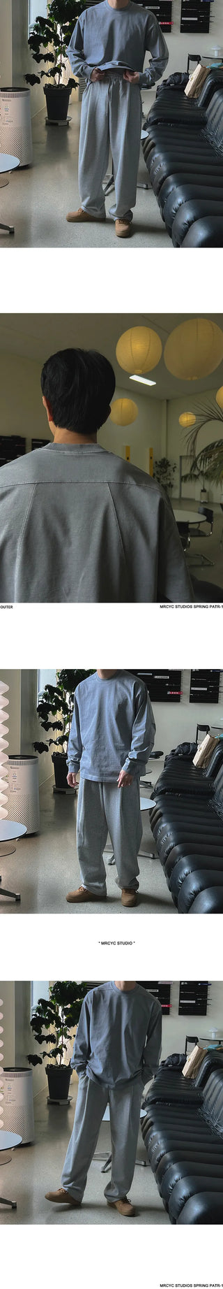 washed round sweater