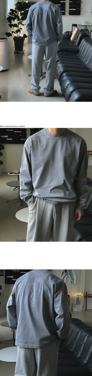 washed round sweater