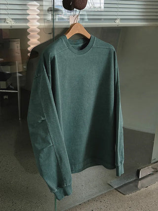 washed round sweater