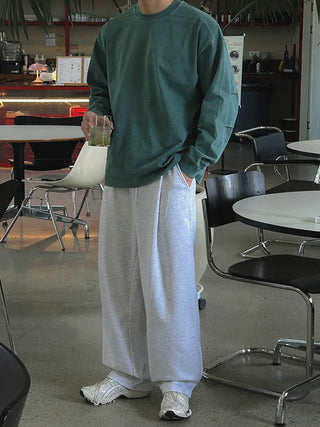 washed round sweater