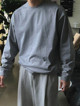 washed round sweater