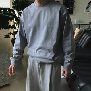washed round sweater