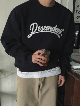 letter patch sweater