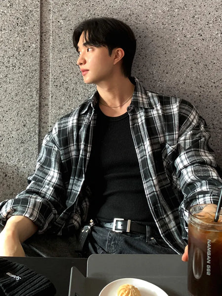 plaid long shirt