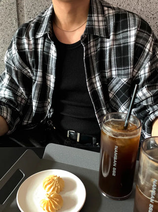 plaid long shirt