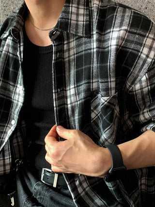 plaid long shirt